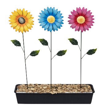 Metal Flower on stick h=89,5cm w=23,5cm