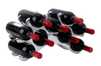 Modern metal bottle holder for 9 bottles