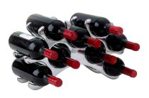 Modern metal bottle holder for 9 bottles