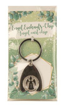 Metal Guardian Angel with keyring as