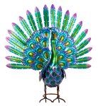 Metal peafowl h=52cm w=55cm