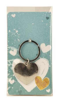 Metal Heart Keyring 3,2x3,2cm single on