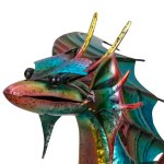 Metal dragon h=30cm w=50cm asst.