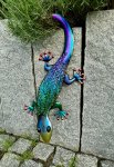 Metal gecko for hanging or laying w=62cm