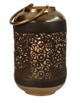 Metal lantern black/gold h=32cm w=20cm