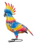 Metal cockatoo colorful h=38cm w=30cm