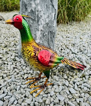 Metal pheasant h=29+35cm w=58+59cm asst.