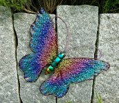 Metal butterfly for hanging on wall