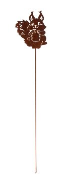 Metall-Eichhörnchen auf Stab h=97cm