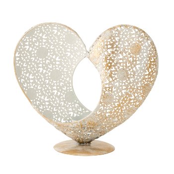 Metal heart for tealight h=19,5cm w=20cm