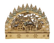 Wooden winter decoration h=11cm w=14,5cm