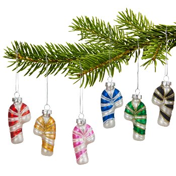 Xmas tree hanger "candy cane" h=7,5cm