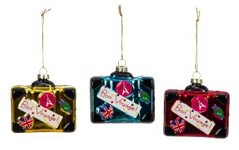 Xmas tree hanger "suitcase" h=7,6cm