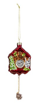 Xmas tree hanger "cuckoo clock" h=15,5cm