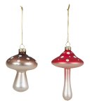 Xmas tree hanger "mushroom" h=9+11cm