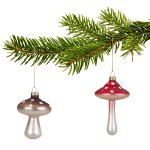 Xmas tree hanger "mushroom" h=9+11cm