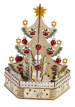 Wooden winter decoration Xmas tree