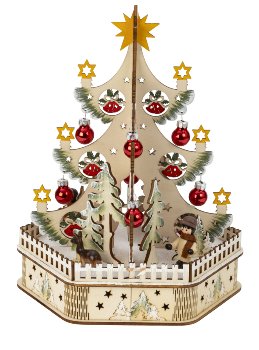 Wooden winter decoration Xmas tree