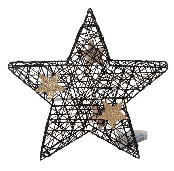 Shinning (warm white) star black