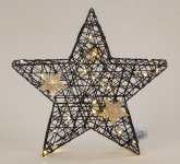 Shinning (warm white) star black