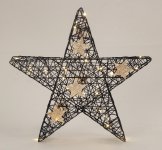 Shinning (warm white) star black