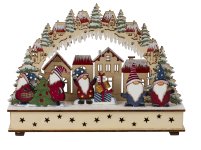 Wooden winter decoration gnomes