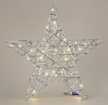 Shinning (warm white) star silver