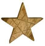 Wooden-star for standing h=14cm