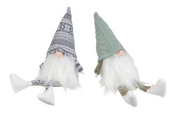 Fabric sleeping gnome with softlegs