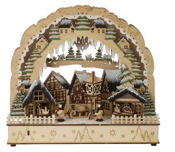 Winter-Holzdeko h=26cm b=30cm