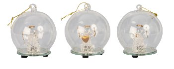 Glass angel in glass ball as tree