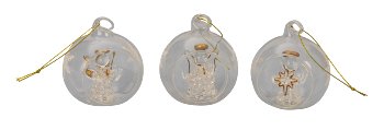 Glass angel in glass ball as tree