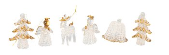Glass Xmas designs w. gold finish