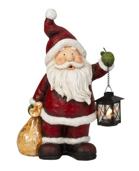 Santa standing with lantern for tealight