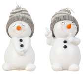 Cute snowman with grey/white hat