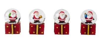 Snowglobe Santa giftbox base h=7cm