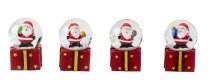 Snowglobe Santa giftbox base h=7cm