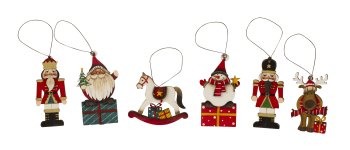 Wooden xmas hangers different designs