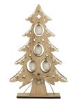 Wooden Xmas tree with LED-light h=30cm