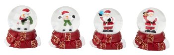 christmas waterball with snowman & santa