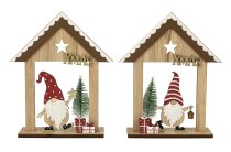 Wooden Xmas house "Xmas" h=22cm w=15cm