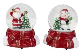 christmas waterball with snowman & santa