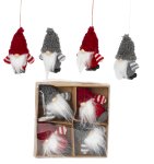 Sleeping gnome for hanging h=8,5cm sort.