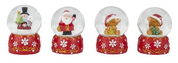 christmas waterball with snowman, bear &