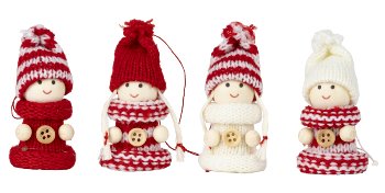 Wooden doll white/red with shekel dress