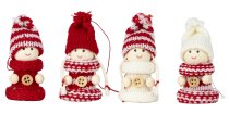 Wooden doll white/red with shekel dress