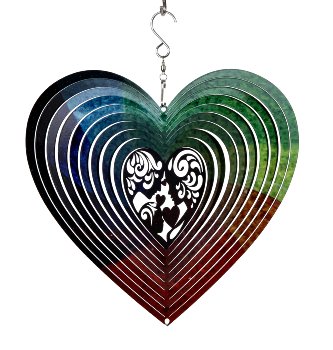 Stainless Steel spinner "colorful heart"