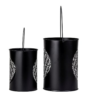 Metal-lantern flower of life black