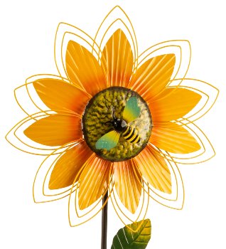 Metal-spinner sunflower (single) as yard