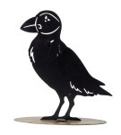 Metal raven blue/black h=21cm w=17cm